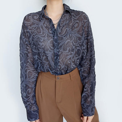 Jacquard Chiffon Shirt