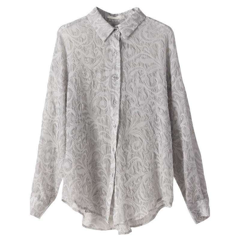Jacquard Chiffon Shirt