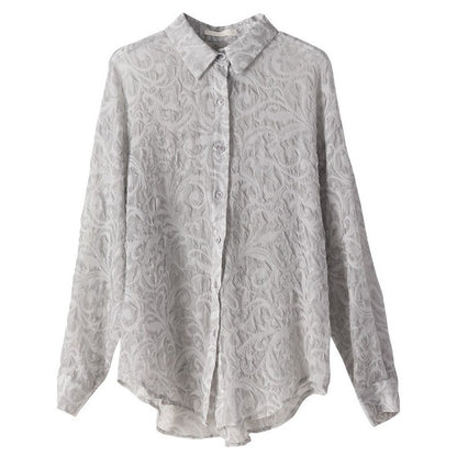 Jacquard Chiffon Shirt