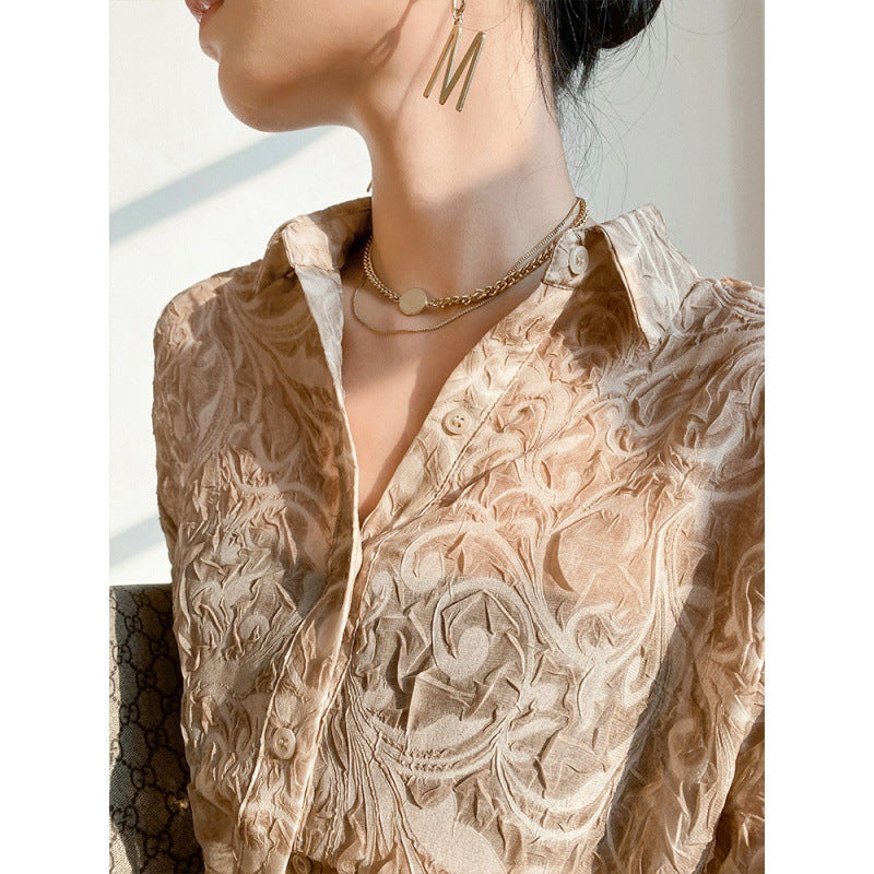 Jacquard Chiffon Shirt