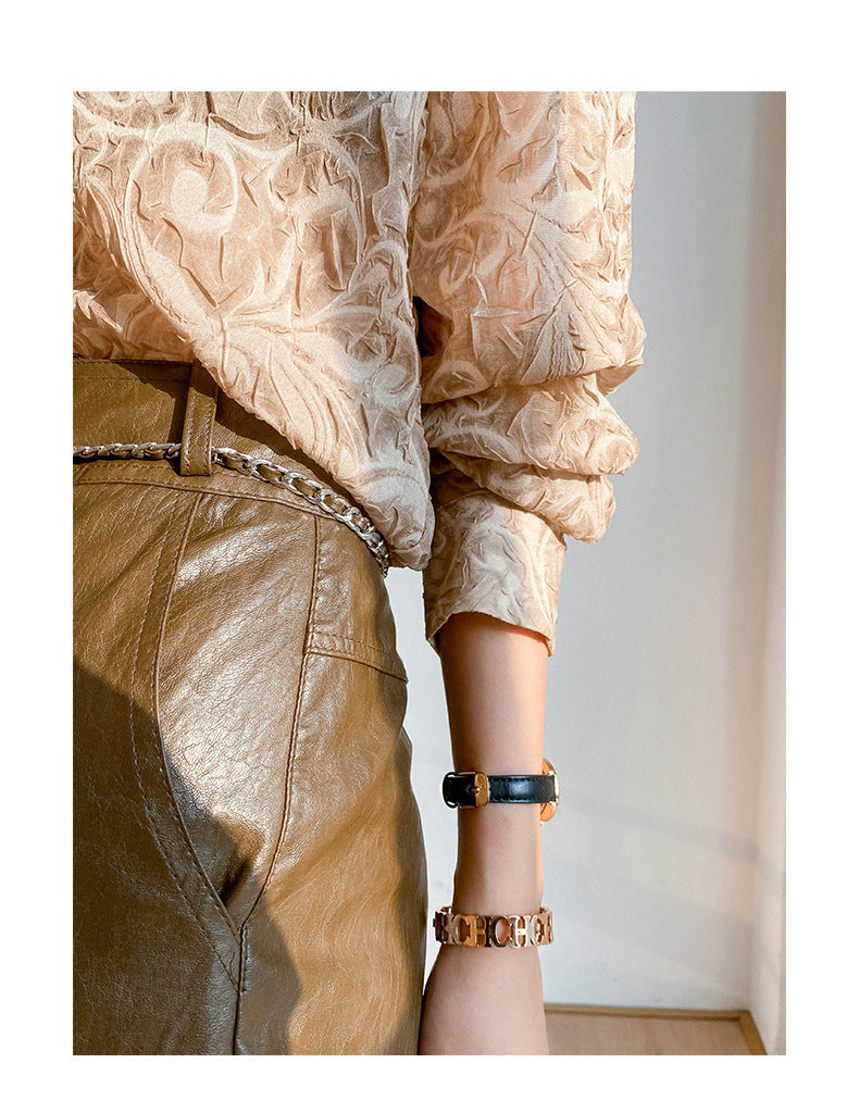 Jacquard Chiffon Shirt